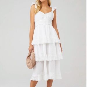 Cleobella Amora Midi Dress in Coconut 🥥🤍